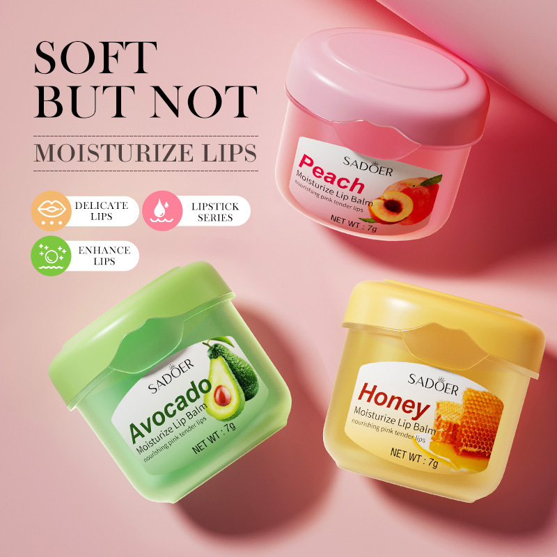 SADOER Honey Lip Balm Moisturizing Lip Care for Fall and Winter Prevents Dryness