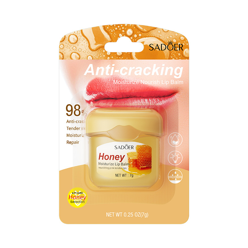 SADOER Honey Lip Balm Moisturizing Lip Care for Fall and Winter Prevents Dryness