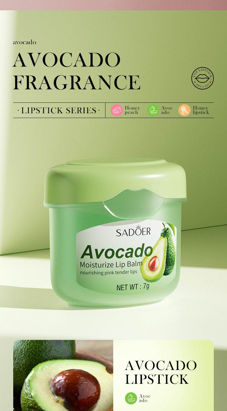 SADOER Honey Lip Balm Moisturizing Lip Care for Fall and Winter Prevents Dryness