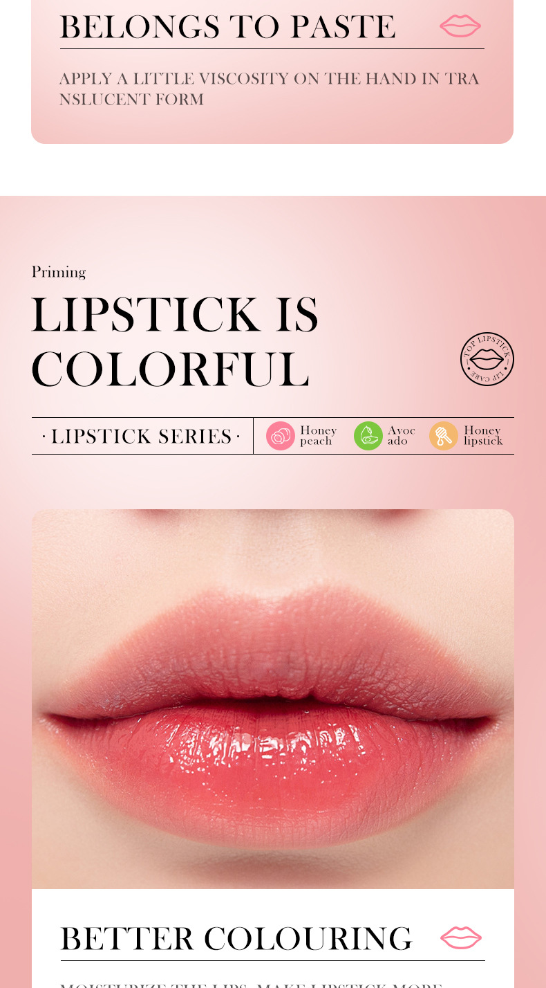 SADOER Honey Lip Balm Moisturizing Lip Care for Fall and Winter Prevents Dryness