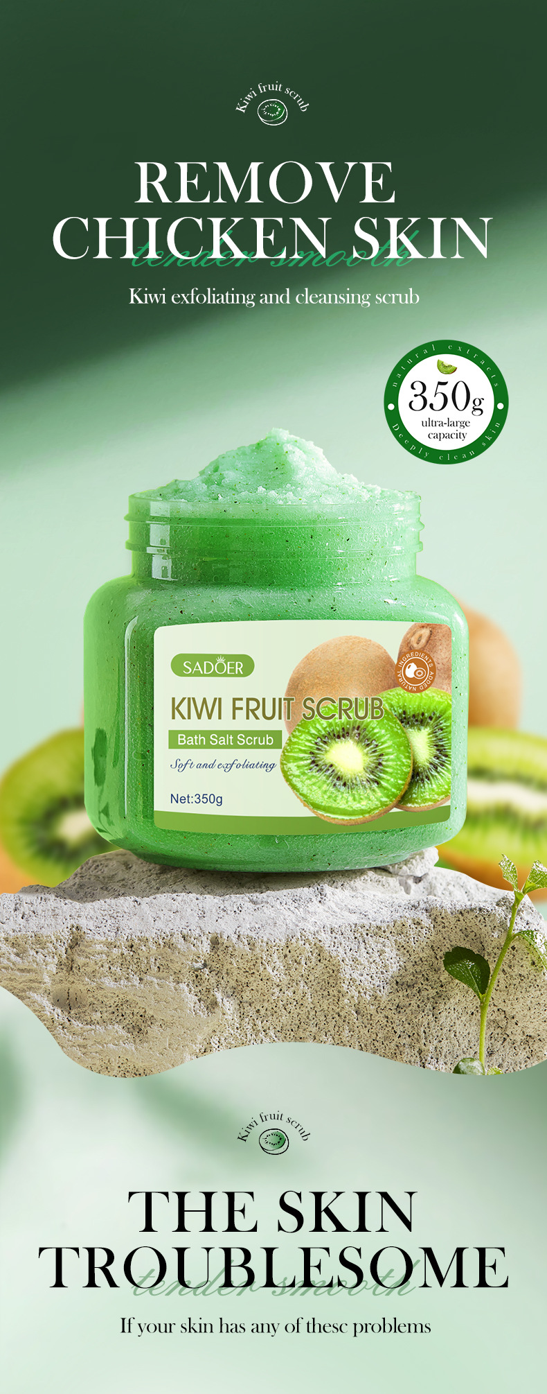 SADOER Fruit Exfoliating Scrub | Deep Cleansing & Skin Smoothing Formula
