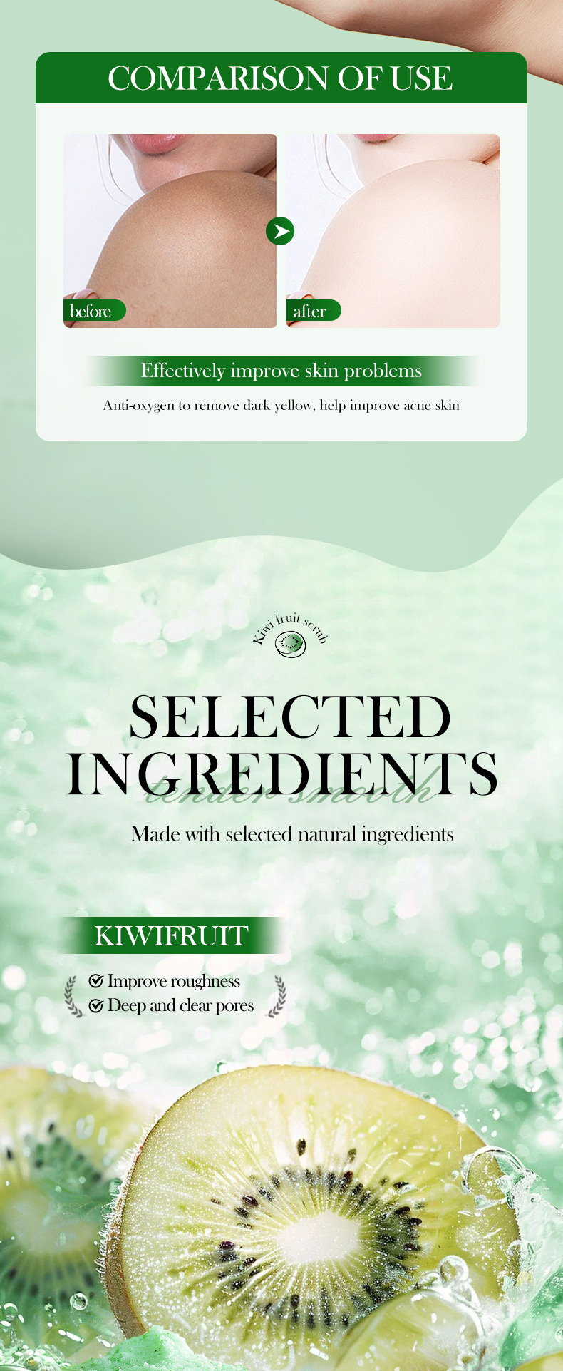 SADOER Fruit Exfoliating Scrub | Deep Cleansing & Skin Smoothing Formula