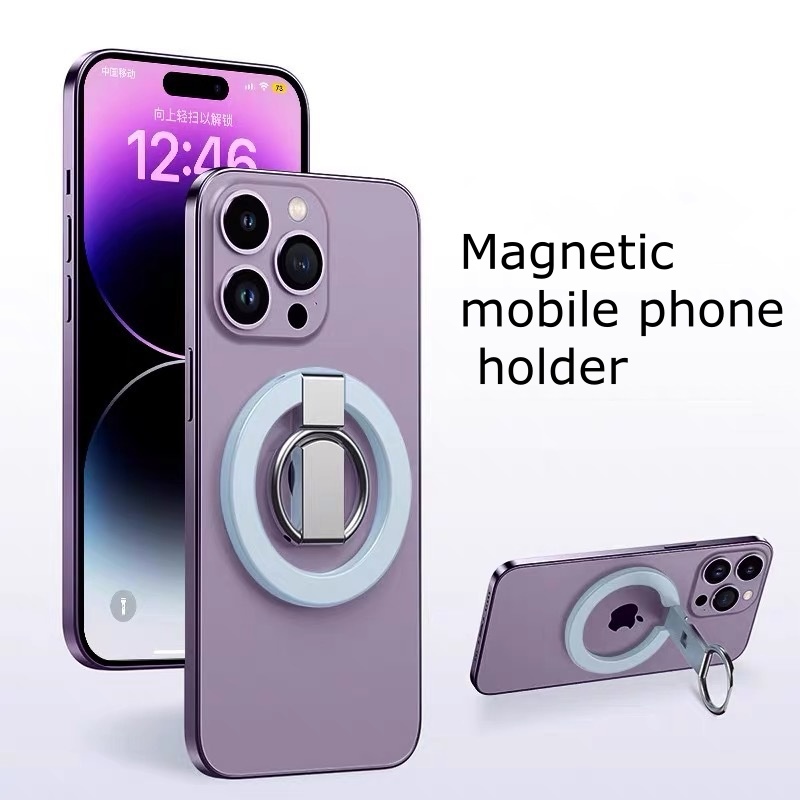  MagSafe Ultra-Thin Magnetic Phone Ring Holder – Foldable Zinc Alloy Stand