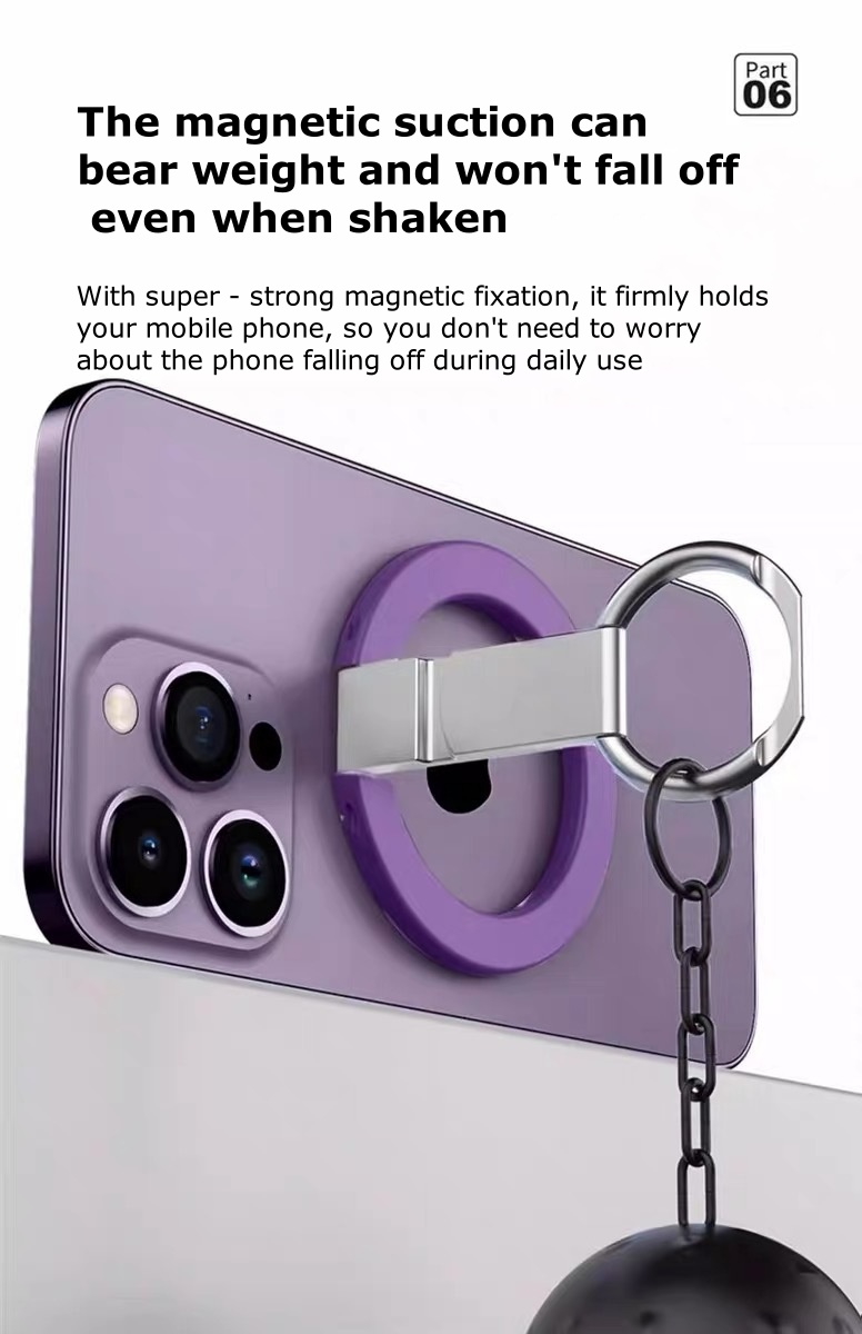  MagSafe Ultra-Thin Magnetic Phone Ring Holder – Foldable Zinc Alloy Stand