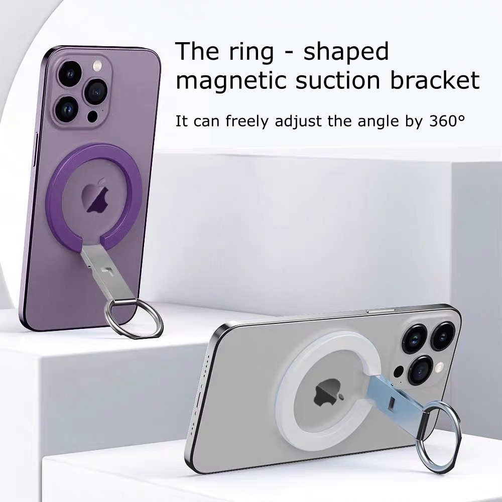  MagSafe Ultra-Thin Magnetic Phone Ring Holder – Foldable Zinc Alloy Stand