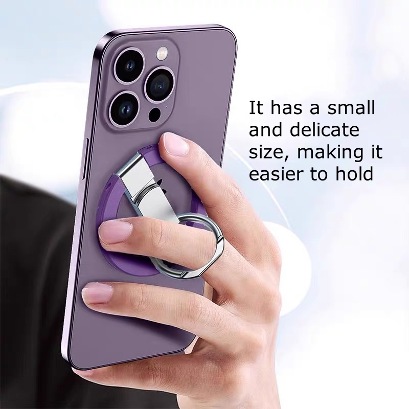  MagSafe Ultra-Thin Magnetic Phone Ring Holder – Foldable Zinc Alloy Stand