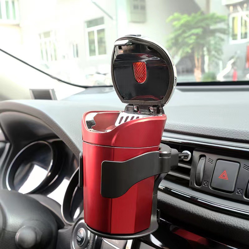 Multifunctional Car Air Vent Cup Holder with Fixed Ashtray Mount – Automotive Drink Holder