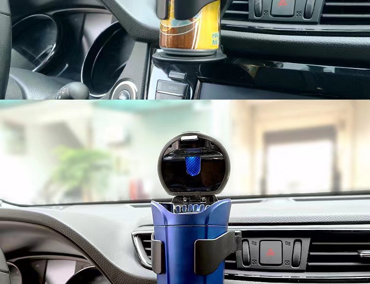 Multifunctional Car Air Vent Cup Holder with Fixed Ashtray Mount – Automotive Drink Holder
