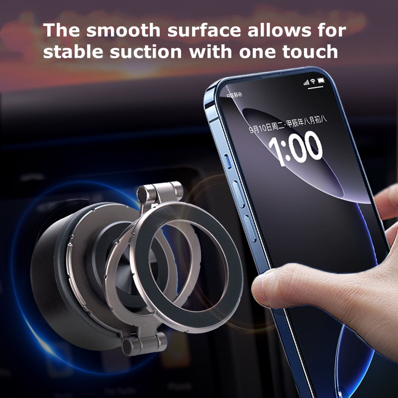 Magnetic Telescopic Car Phone Holder - Vacuum Suction Tech for GPS Navigation CZF-C502