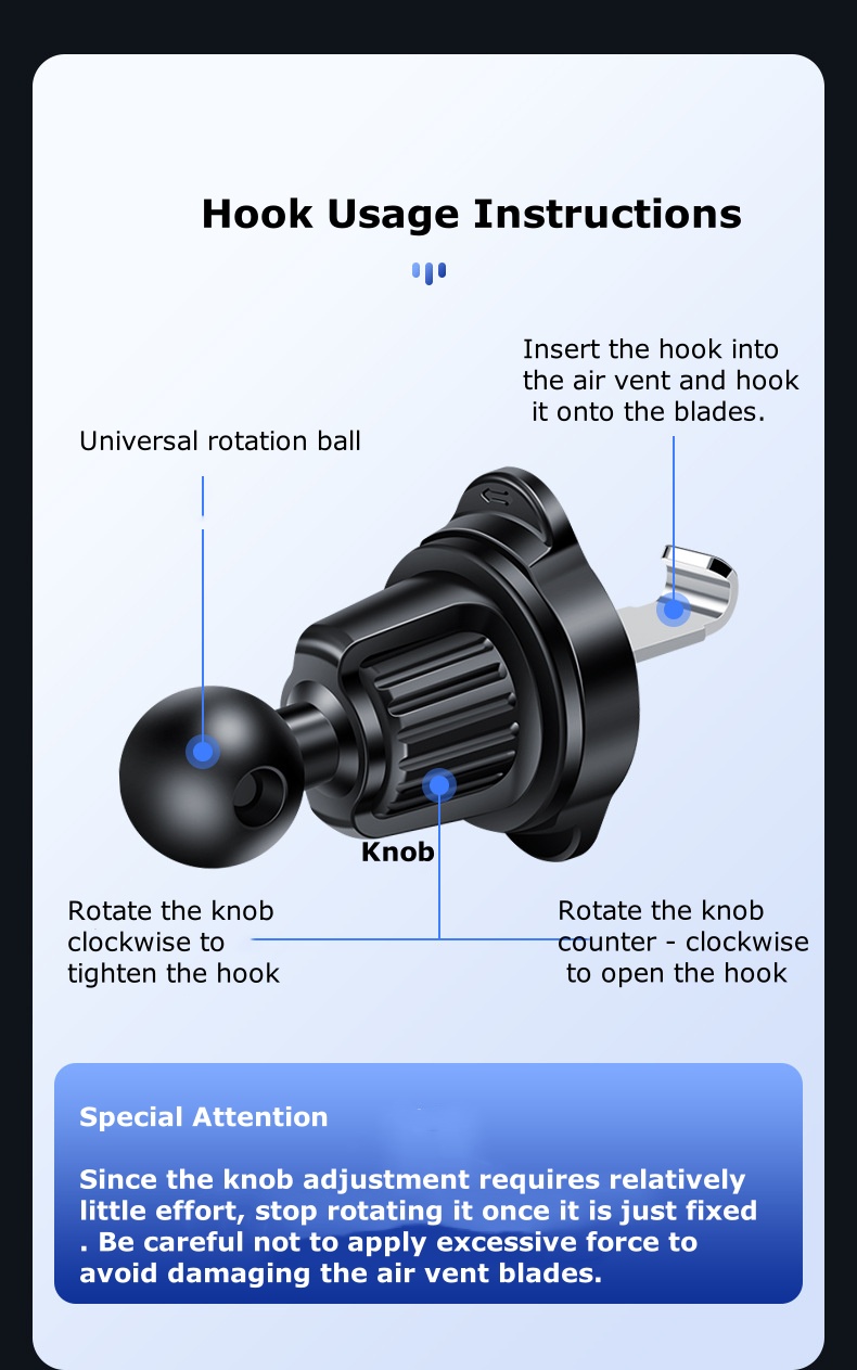 Adjustable Air Vent Phone Holder for Vehicles CZY-F53