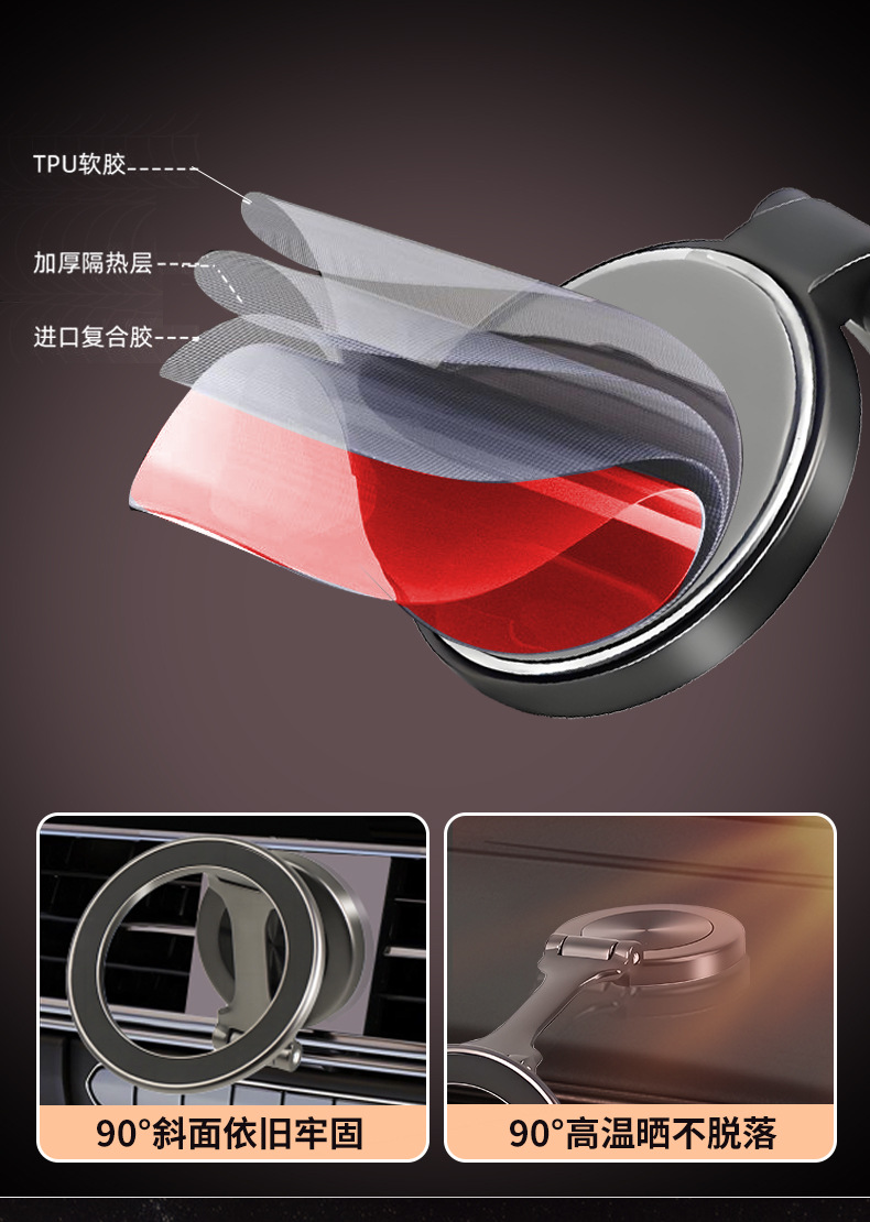 Non-Slip Car Dashboard Phone Mount Easy Install C12