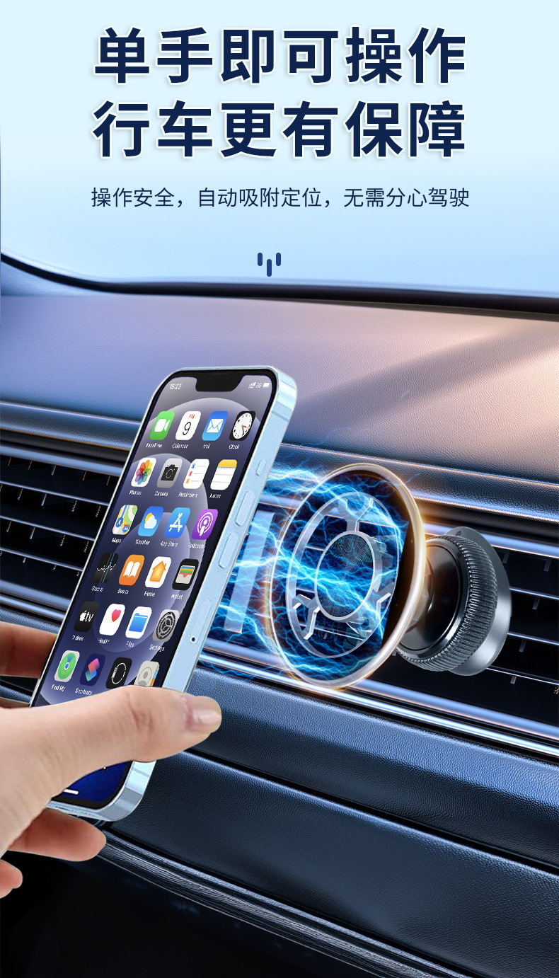 Universal Foldable Magnetic Suction Car Mount for Mobile Phones Ideal for Dashboard C31