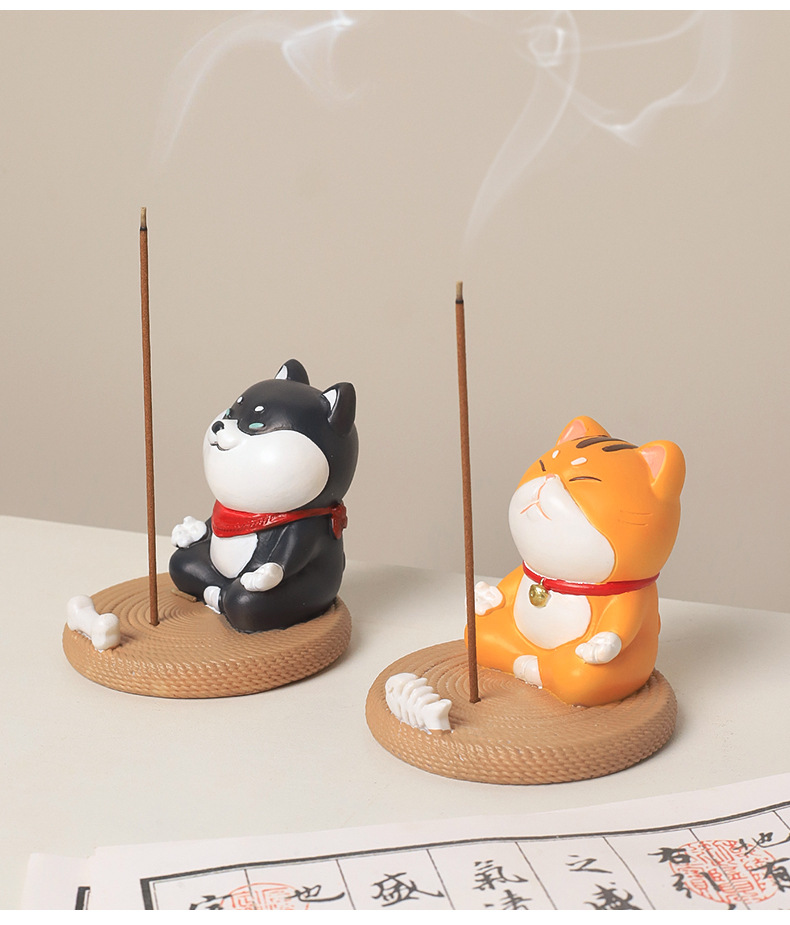 Creative Gift Cartoon Animal Cat and Dog Resin Phone Holder