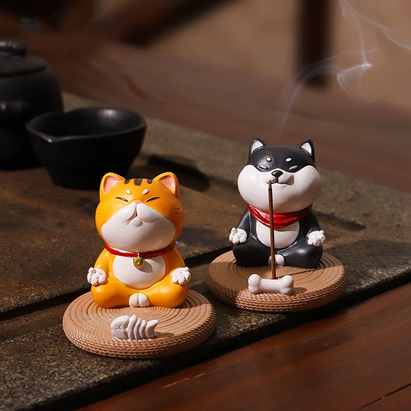 Creative Gift Cartoon Animal Cat and Dog Resin Phone Holder