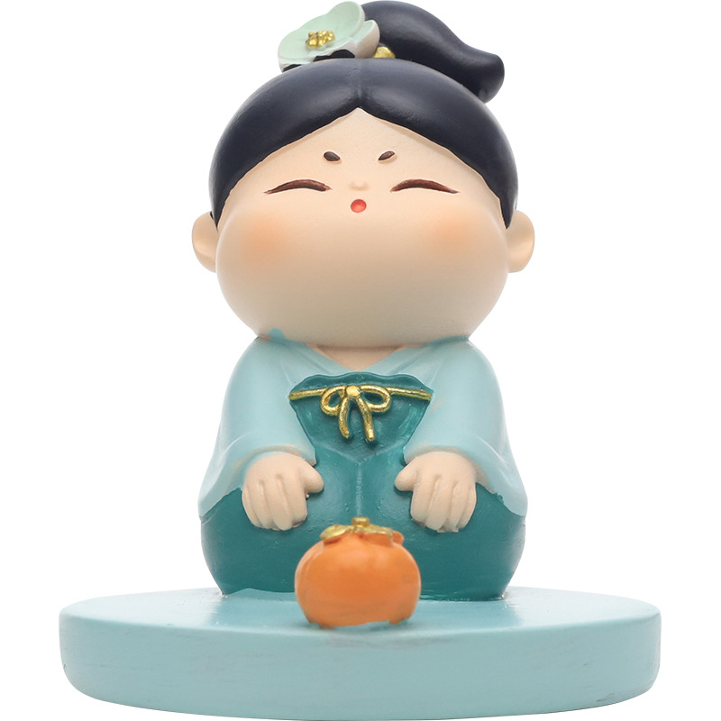 Chinese Ancient Beauty Desktop Ornament - Cartoon Resin Phone Holder Decoration