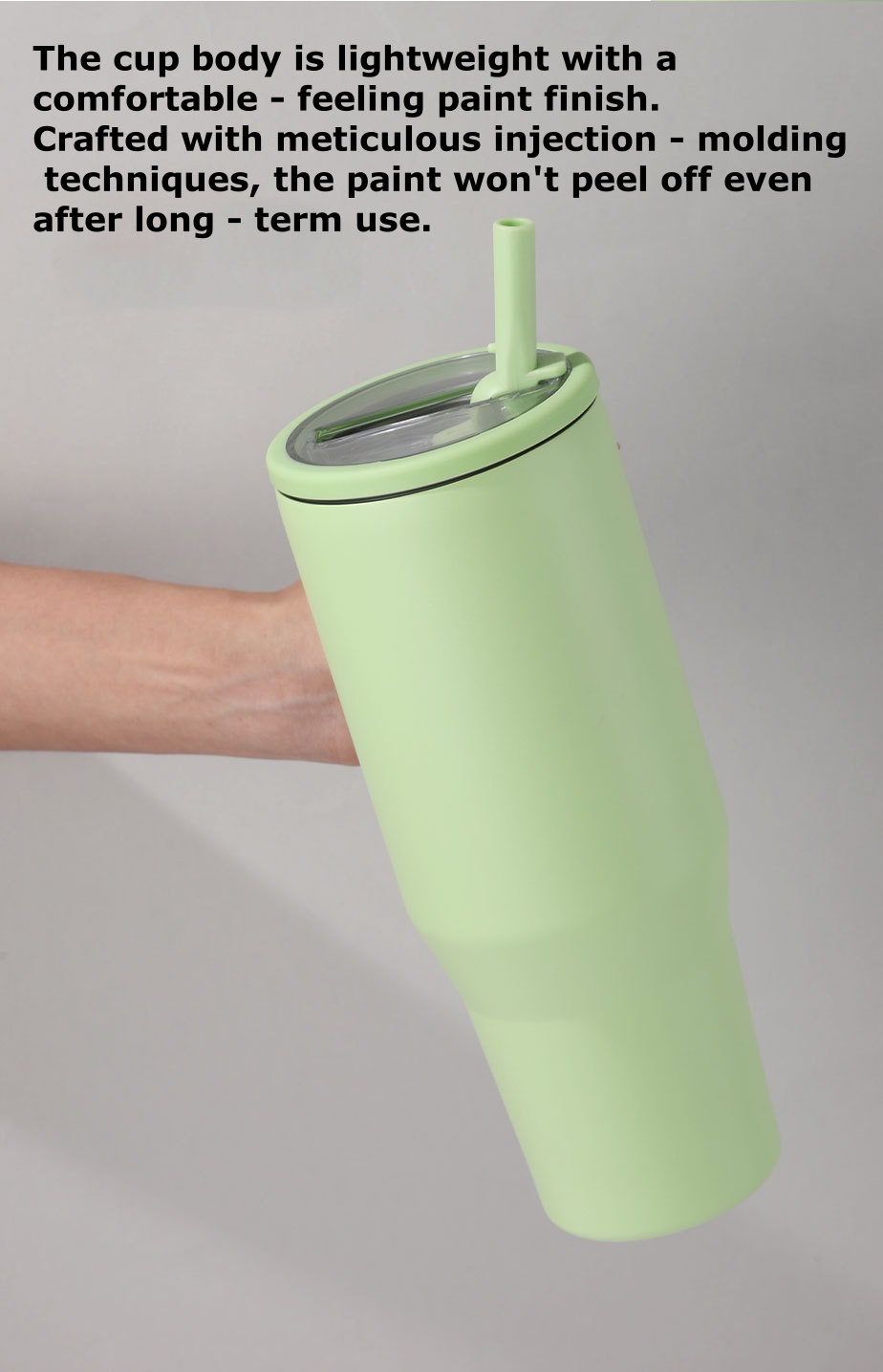 40oz 1200ml Double-Layer Leak-Proof Portable Car Cup with Foldable Straw Lid for Direct Drinking