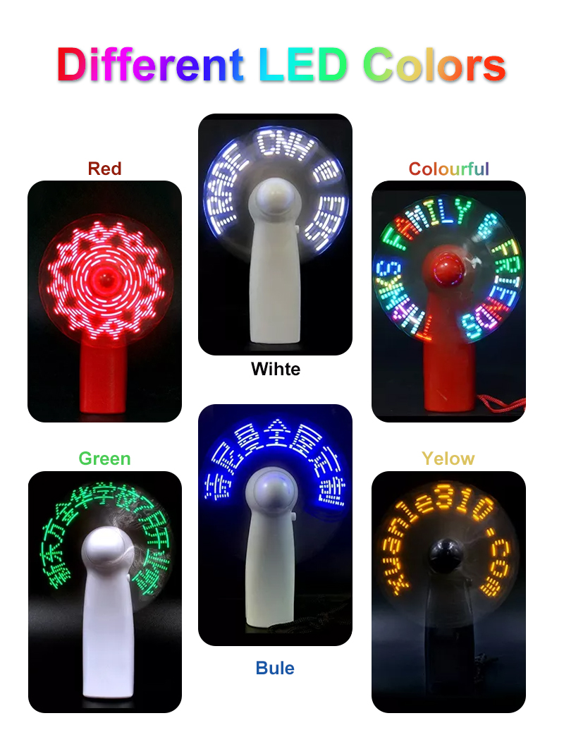 Programmable Led Custom Message Handheld Mini Fan Portable number 001 Programmable Led Custom Message Handheld Mini Fan Portable number 001