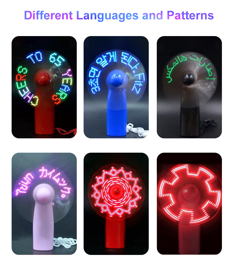 Programmable Led Custom Message Handheld Mini Fan Portable number 001 Programmable Led Custom Message Handheld Mini Fan Portable number 001