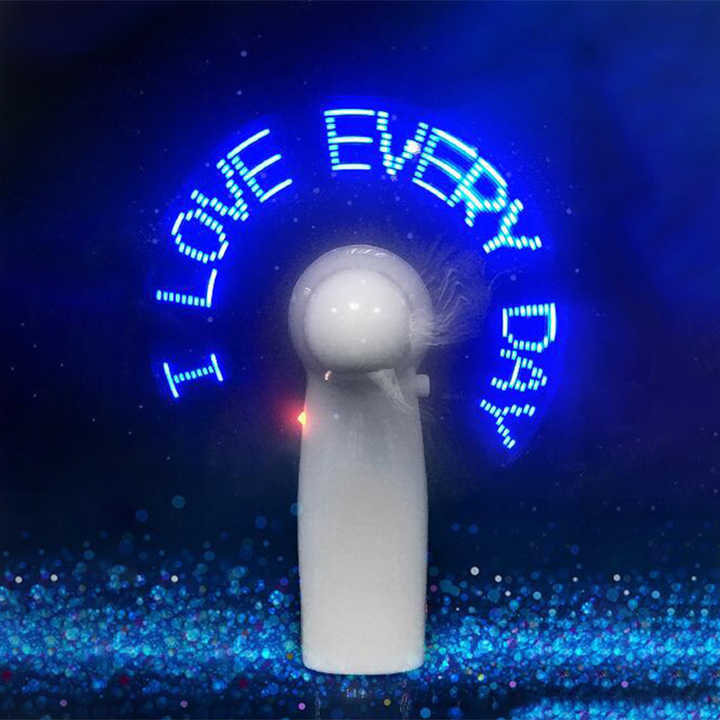 Programmable Led Custom Message Handheld Mini Fan Portable number 001