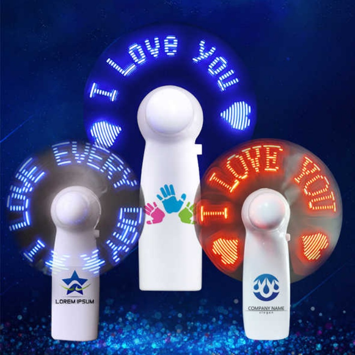 Programmable Led Custom Message Handheld Mini Fan Portable number 001