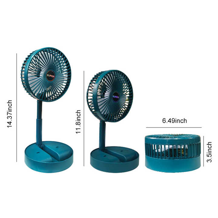 Hot selling Telescopic Fan USB Charging Cooling Portable Desk Camping Mini Table Foldable Fan 002