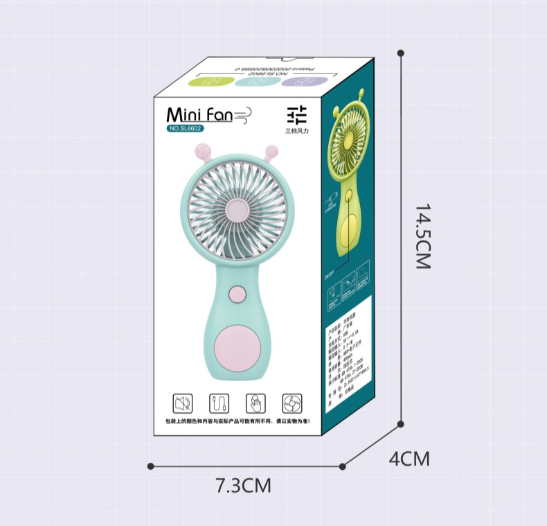 Handheld Mini Fan - Portable USB Rechargeable Cooling Fan for Summer Travel SL6602 Handheld Mini Fan - Portable USB Rechargeable Cooling Fan for Summer Travel SL6602