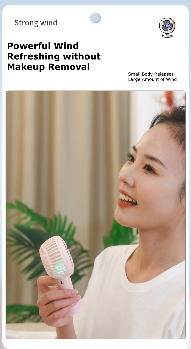 Cute Handheld Fan for Kids - Mini USB Cooling Fan Long-lasting Battery Life for Summer Heat MLS6097
