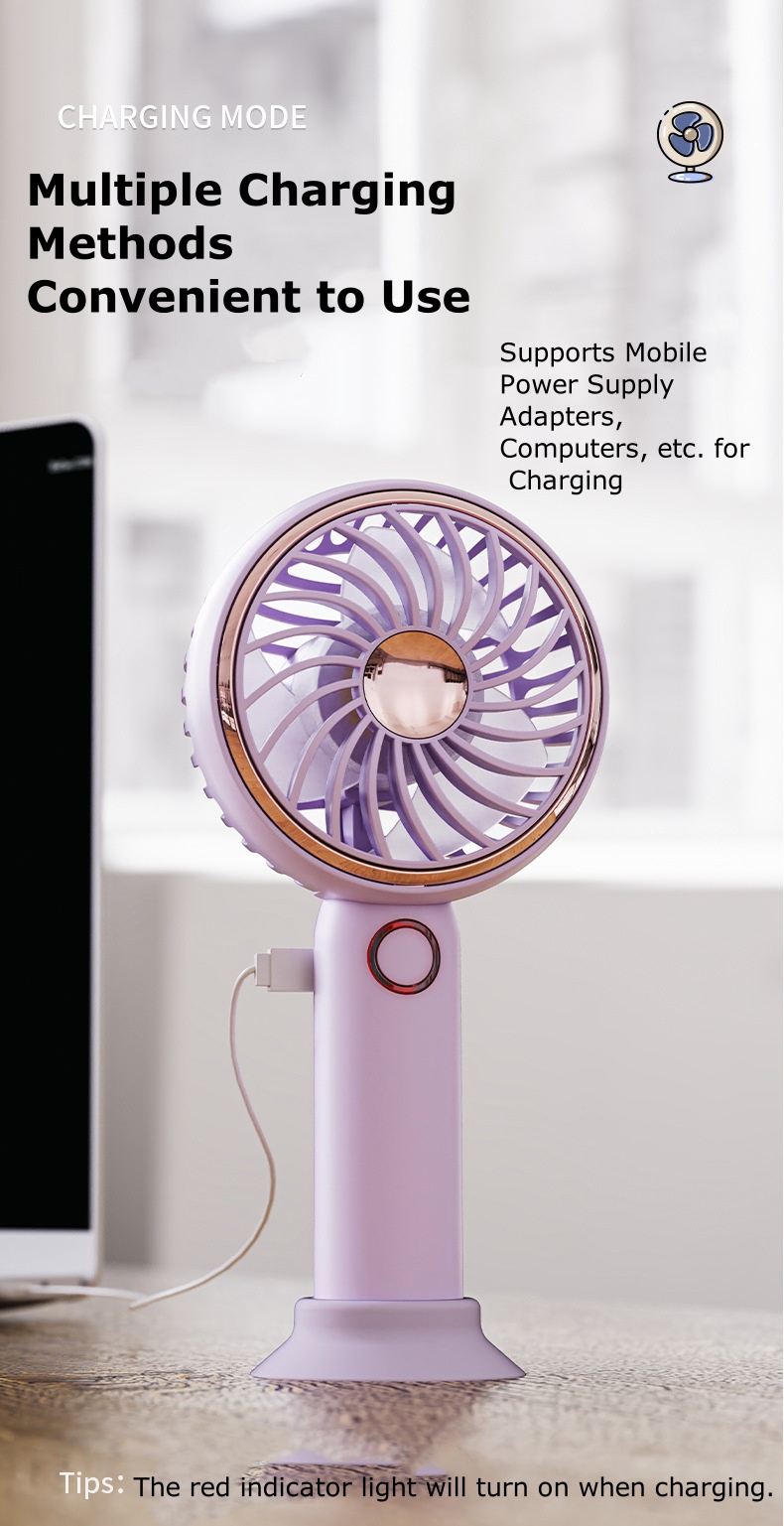 Cute Handheld Fan for Kids - Mini USB Cooling Fan Long-lasting Battery Life for Summer Heat MLS6097