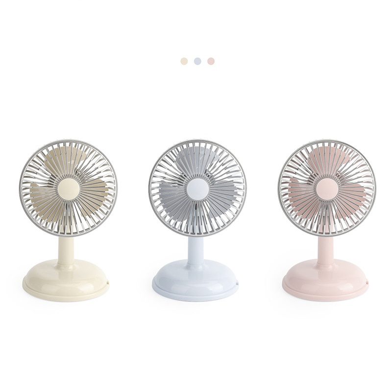 Simple Desktop Charging Fan USB Charging Portable Small Fan Retro Desktop Fan with Battery KD196