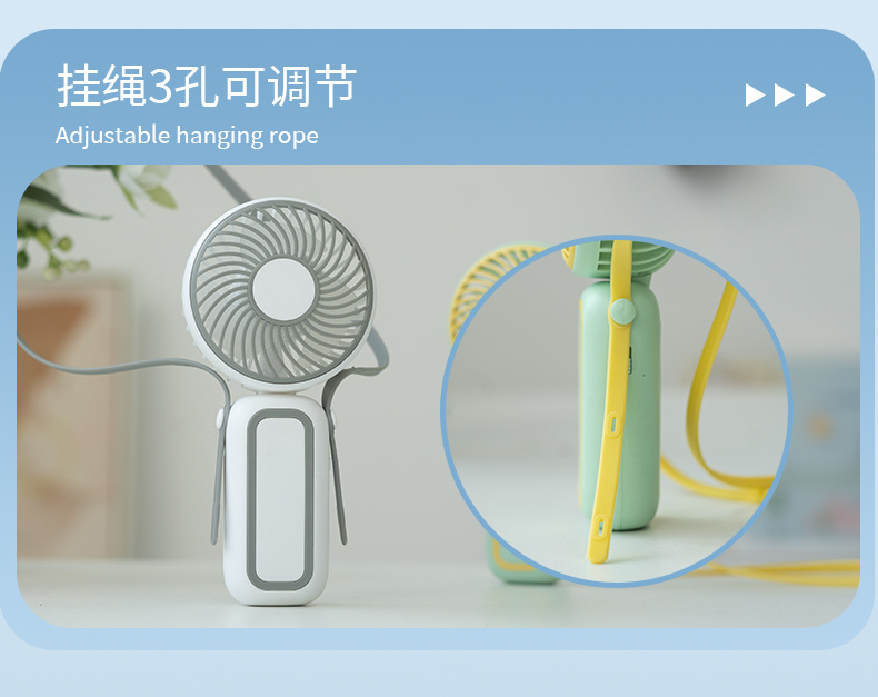 Battery-Powered Handheld Fan USB Rechargeable Fan for Desk and Outdoor Use 6118