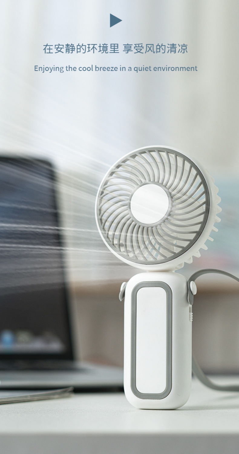 Battery-Powered Handheld Fan USB Rechargeable Fan for Desk and Outdoor Use 6118