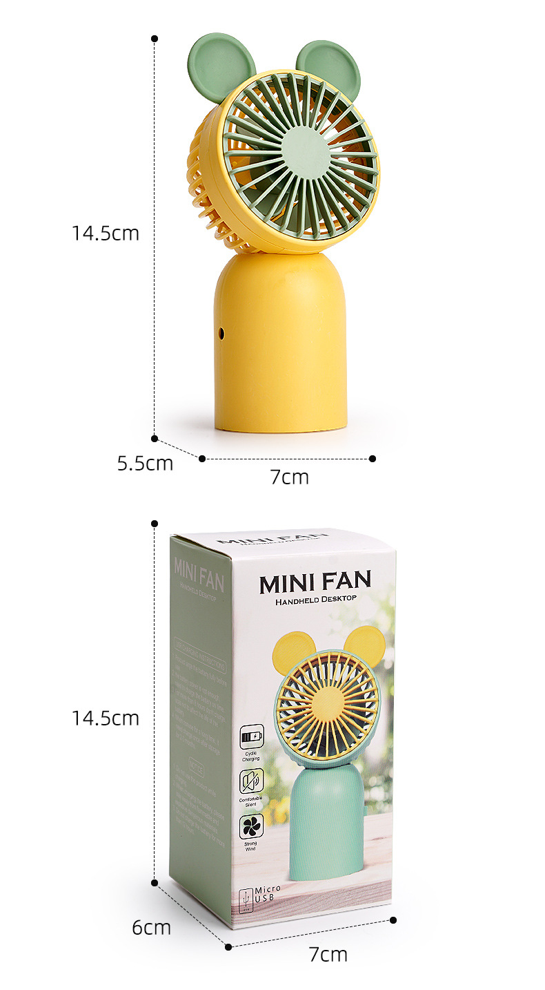 Summer Handheld Fan Small Portable USB Rechargeable Fan for Office and Home 8816B