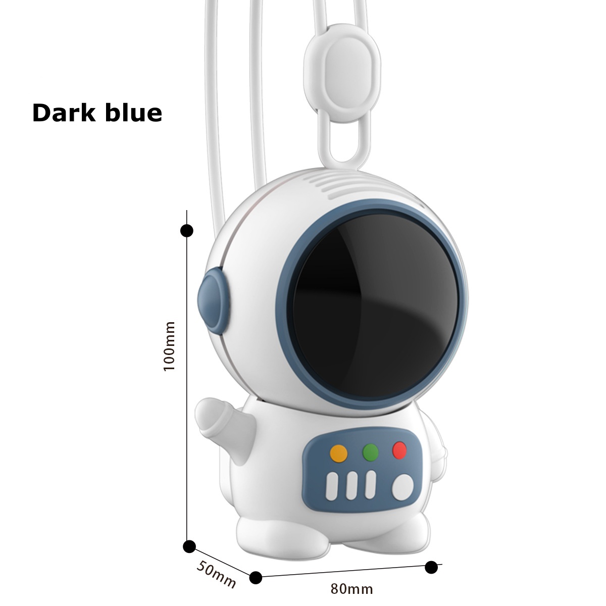 Cartoon Astronaut Bladeless Fan Keychain Pendant, Astronaut USB Charging Portable Mini Fan 6088