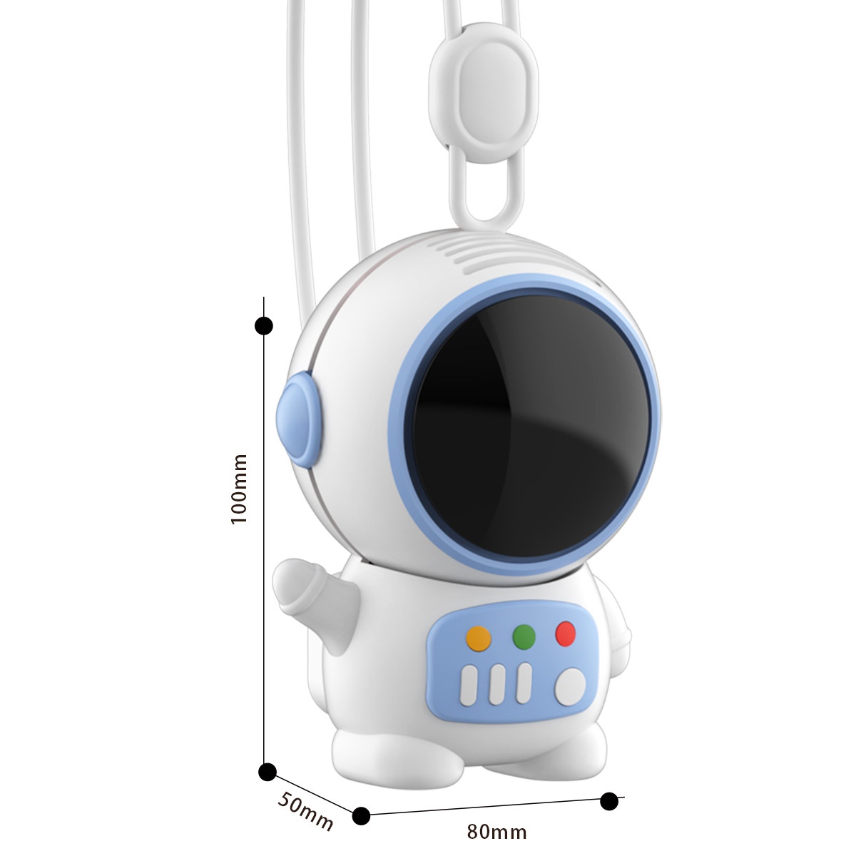 Cartoon Astronaut Bladeless Fan Keychain Pendant, Astronaut USB Charging Portable Mini Fan 6088
