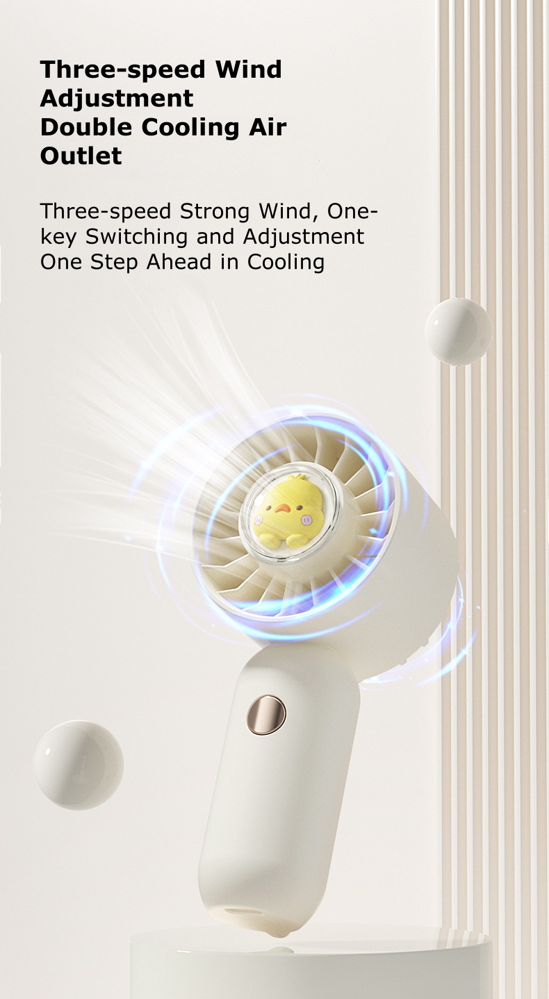 Three-speed Portable Mini Pocket USB Cartoon Charging Handheld Fan DM-51A/B Three-speed Portable Mini Pocket USB Cartoon Charging Handheld Fan DM-51A/B