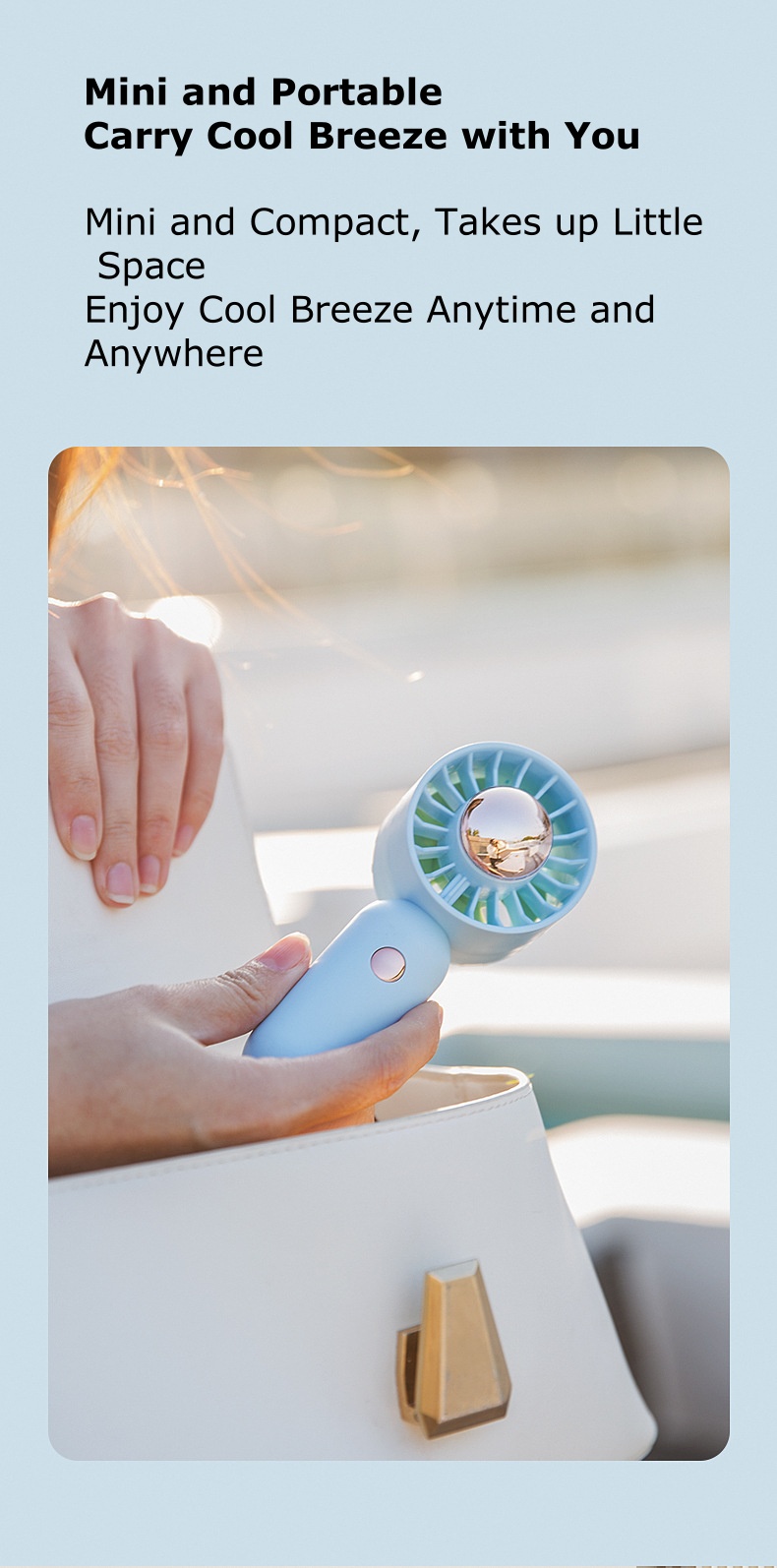 Three-speed Portable Mini Pocket USB Cartoon Charging Handheld Fan DM-51A/B Three-speed Portable Mini Pocket USB Cartoon Charging Handheld Fan DM-51A/B