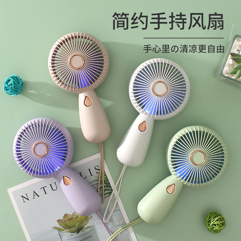 Portable USB Rechargeable Handheld Fan with LED | Compact Mini Electric Fan ZB103