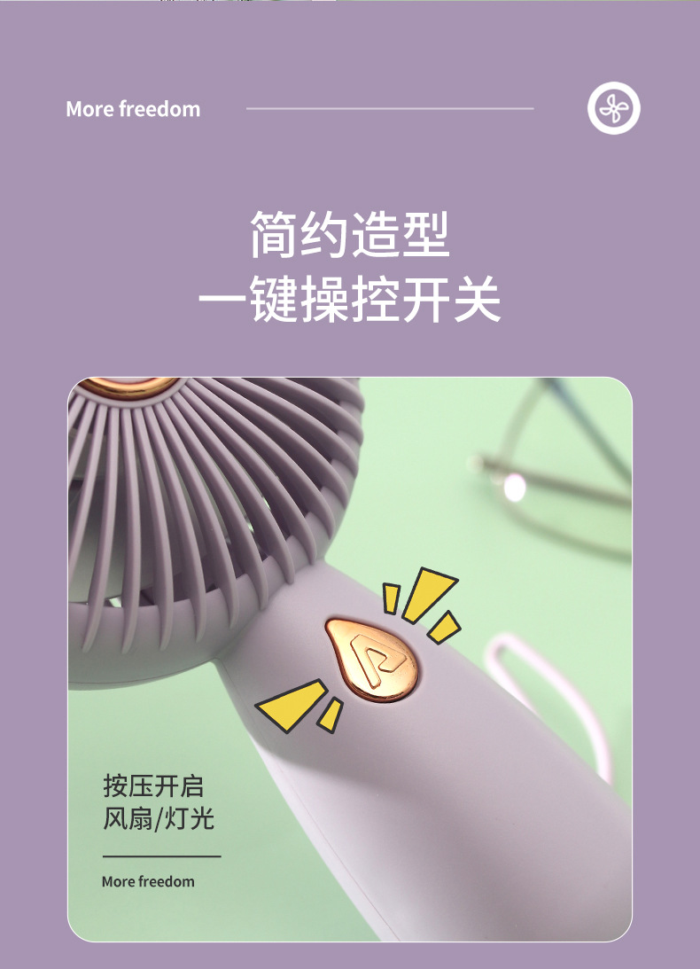Portable USB Rechargeable Handheld Fan with LED | Compact Mini Electric Fan ZB103 Portable USB Rechargeable Handheld Fan with LED | Compact Mini Electric Fan ZB103