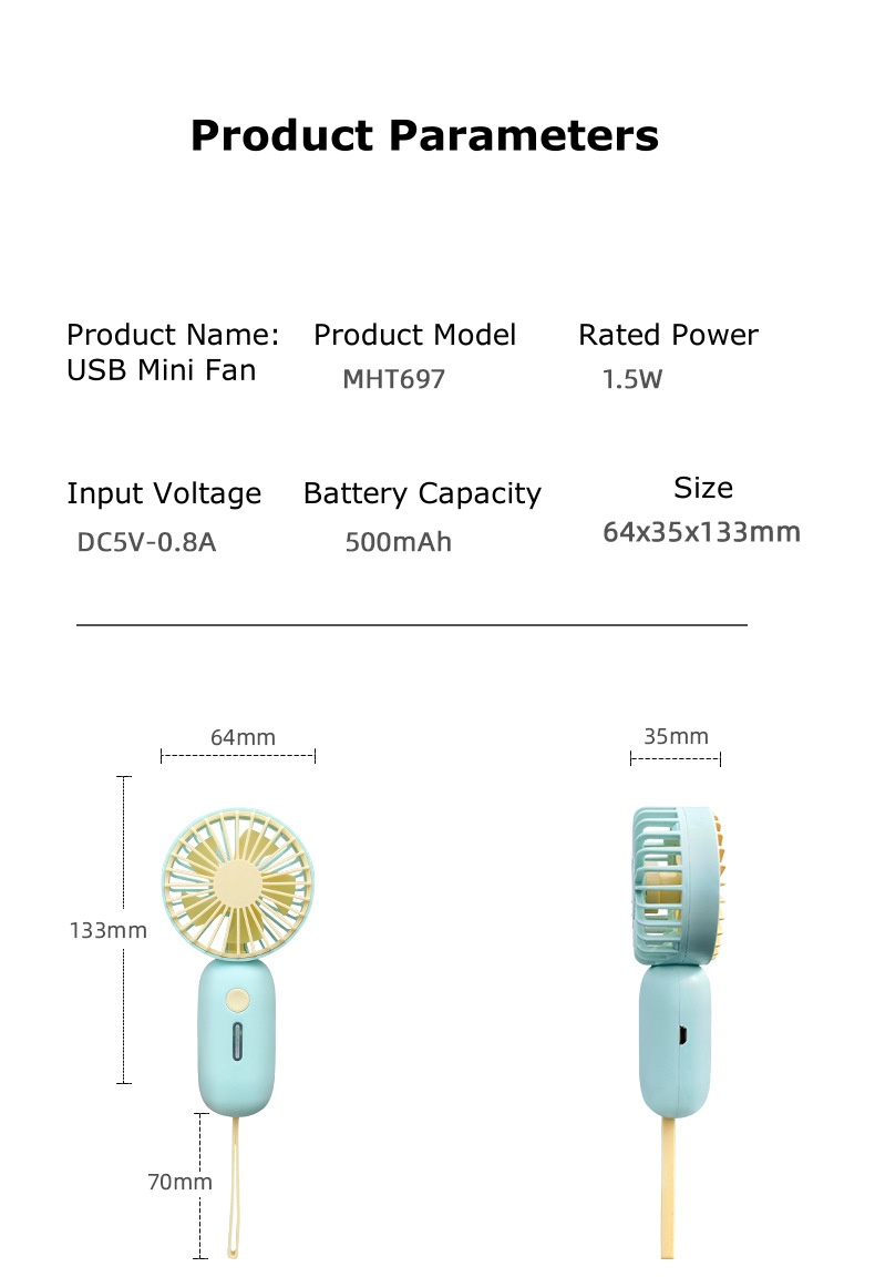 USB Charging Mini Macaron color Small Pocket Small Fan Wholesale 697 USB Charging Mini Macaron color Small Pocket Small Fan Wholesale 697