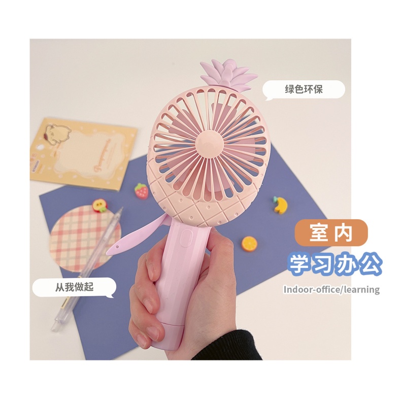 Cartoon Manual Hand-Press Mini Fan Portable Handheld Fruit Spray Fan KD189A/B 