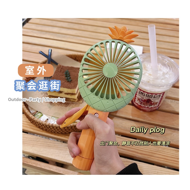 Cartoon Manual Hand-Press Mini Fan Portable Handheld Fruit Spray Fan KD189A/B 