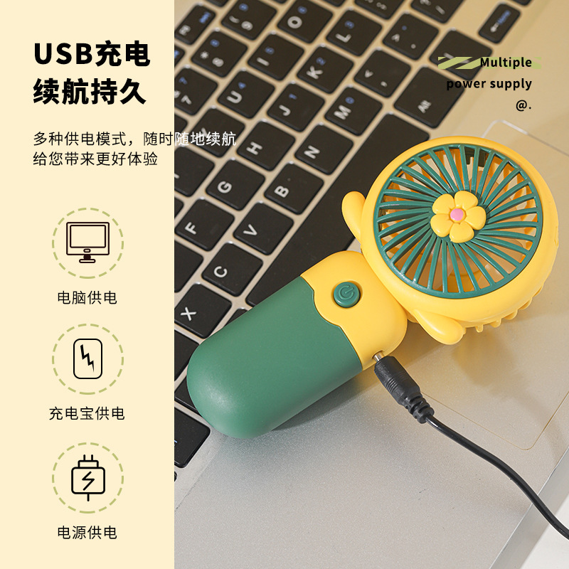 Compact Travel Fan with Rechargeable Battery Lightweight and Quiet Operation TJ-26