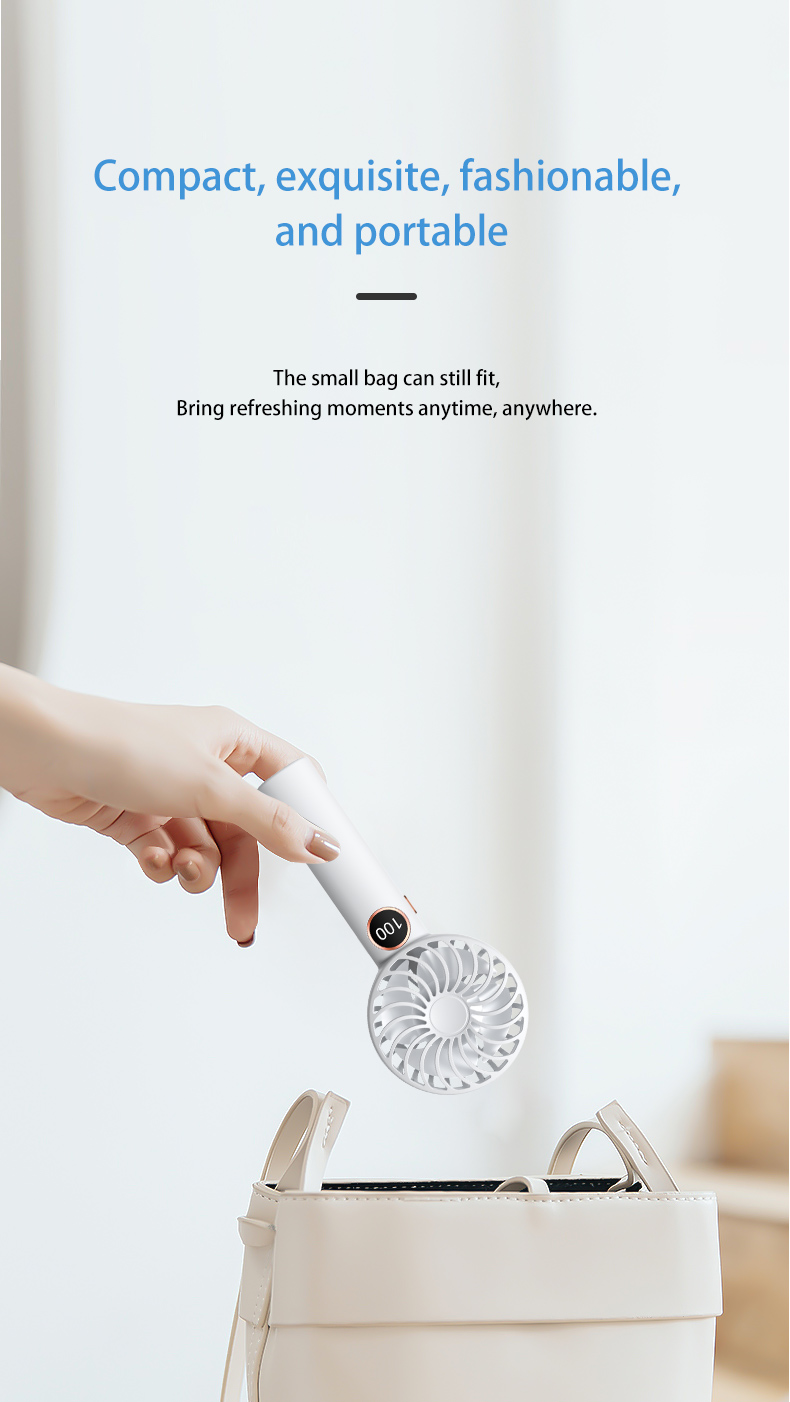 Small Handheld Portable Fan with Long Battery Life Quiet Brushless Motor F15 Small Handheld Portable Fan with Long Battery Life Quiet Brushless Motor F15