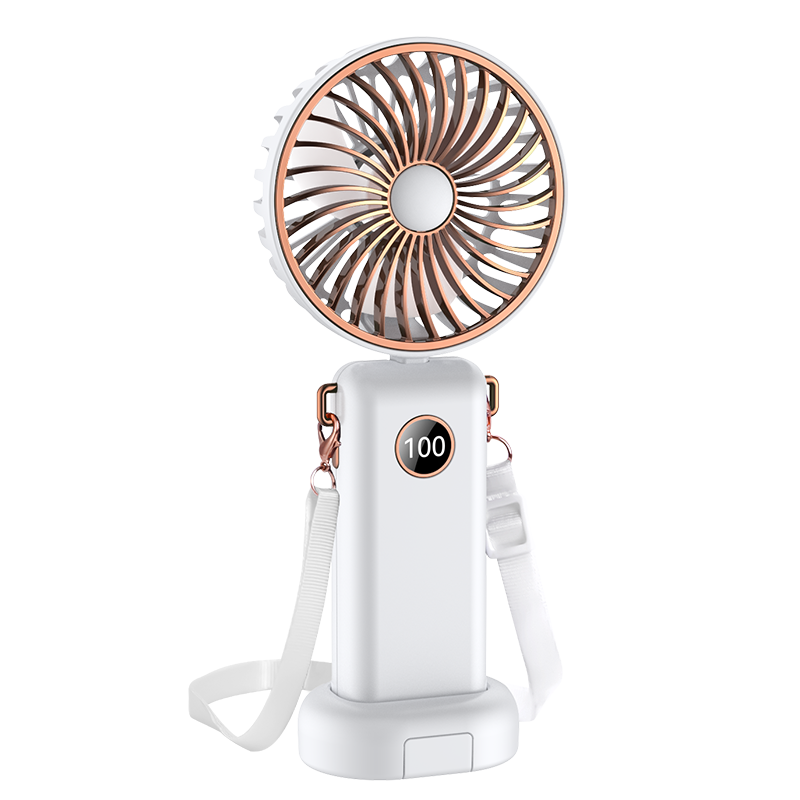 2025 New Handheld Fan Long Battery Life Foldable Strong Wind F28
