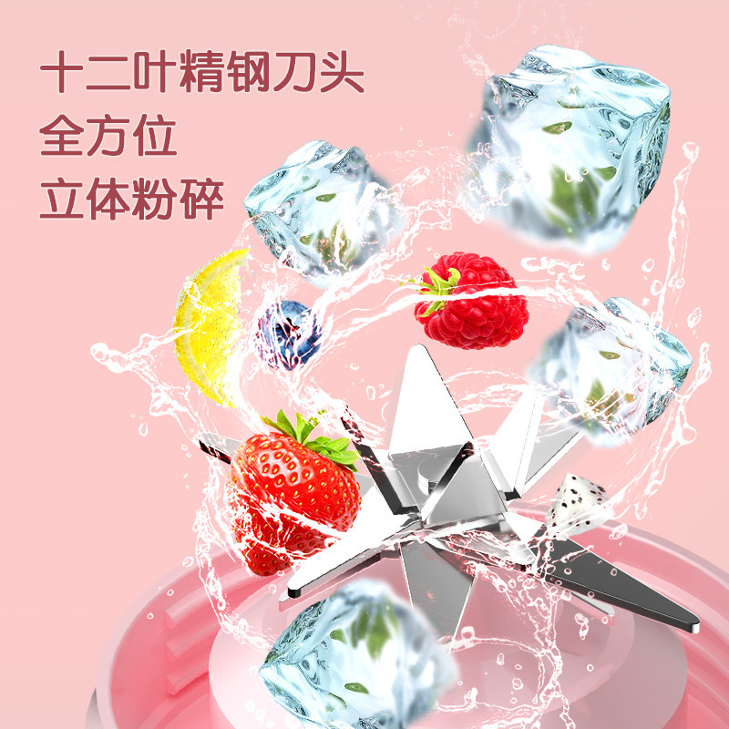 Kitchen White pink Electric Juicer Milkshake Fruit Travel With Long Standby ZJ189 Kitchen White pink Electric Juicer Milkshake Fruit Travel With Long Standby ZJ189