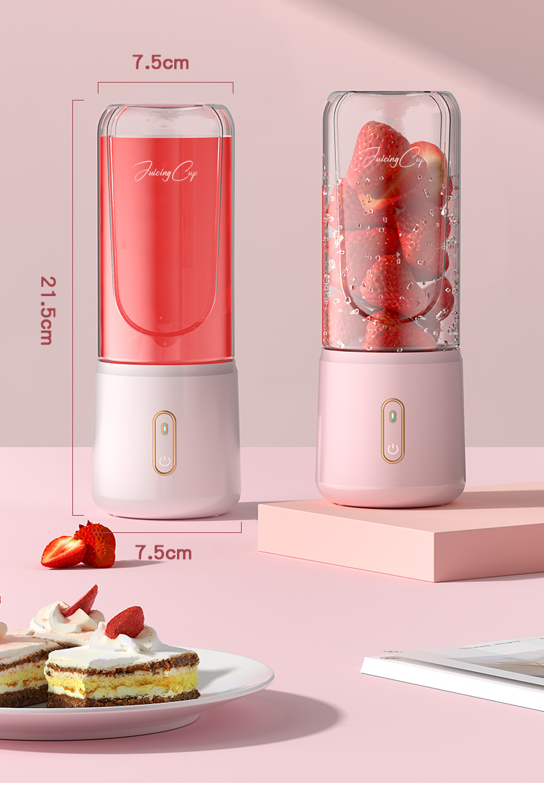 Kitchen White pink Electric Juicer Milkshake Fruit Travel With Long Standby ZJ189 Kitchen White pink Electric Juicer Milkshake Fruit Travel With Long Standby ZJ189