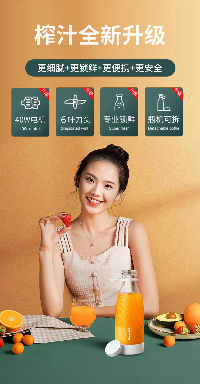 500ml rechargeable portable juicer cup BDL002