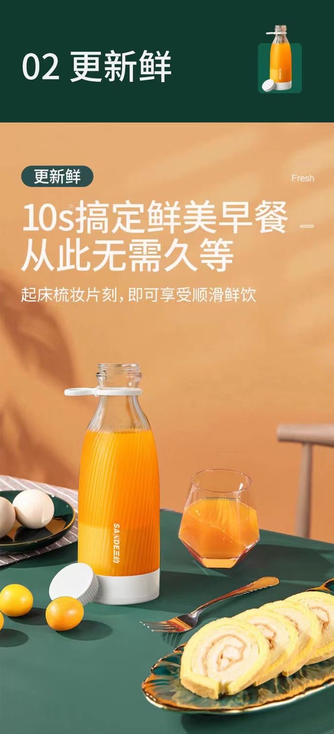 500ml rechargeable portable juicer cup BDL002