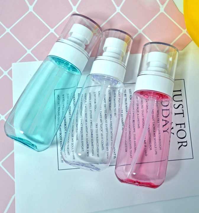 Empty Skin Care Fine Mist Spray Bottle 30ml 60ml 80ml 100ml  PETG Plastic Clear Pink Serum Bottle
