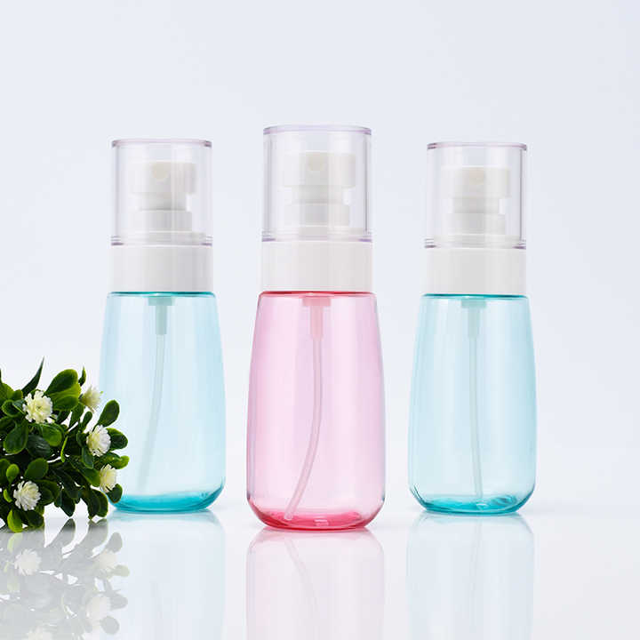 Empty Skin Care Fine Mist Spray Bottle 30ml 60ml 80ml 100ml  PETG Plastic Clear Pink Serum Bottle